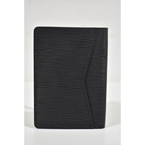Louis Vuitton Black Epi Leather Yellow Monogram Logo Pocket Organizer Wallet - Picture 4 of 7